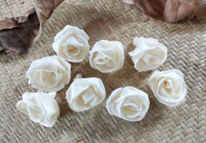 1.9 Inch White Rose Sola Flower