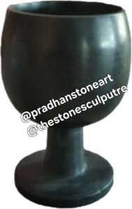 Black Granite Wine Glass