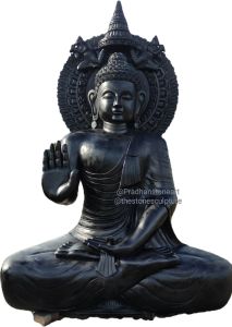 Sitting Buddha Stone Statue