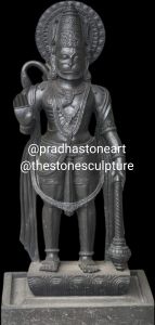 Lord Hanuman Black Stone Statue