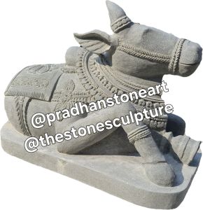 Black Granite Nandi Statue