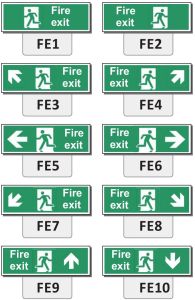Reflective Fire Exit Signage