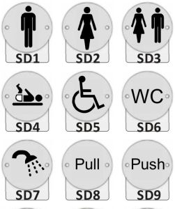 Steel Door Disk Signage