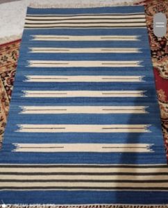 Designer Blue and White Stripes Rugs