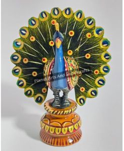 Wooden Handicraft Peacock Showpiece