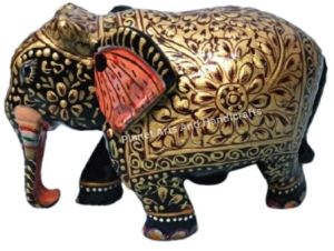 Wooden Handicraft Trunk Down Elephant Showpiece