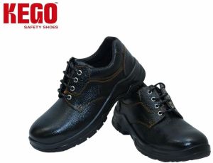 Kego Atom Black Leather Industrial Safety Shoes