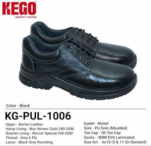 Kego KG-PUL-1006 Black Barton Leather PU Safety Shoes