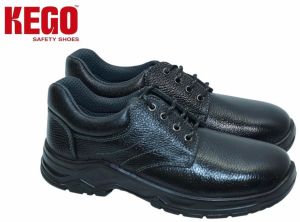 Kego Low Ankle Black Leather Industrial Safety Shoes