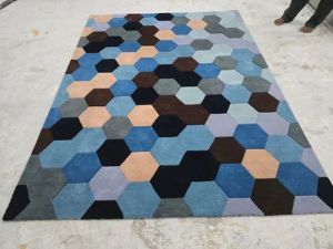 Block Hand Tufted Wool Rug