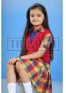 Checked Girls Regular Fit School Dress