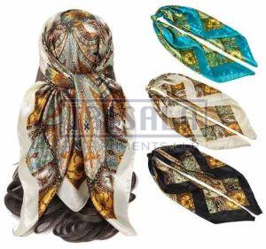Women Elegant Satin Neck Scarf