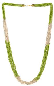 Green Strand Beaded Necklace