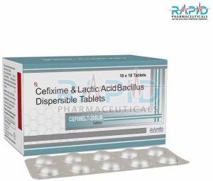 Cefimelt Cefixime 200mg Lactic Acid Bacillus Dispersible Tablet
