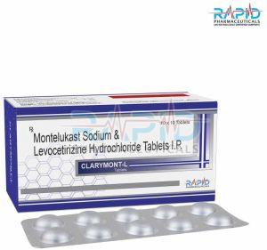 Clarymont L Montelukast Sodium Levocetirizine Dihydrochloride Tablet
