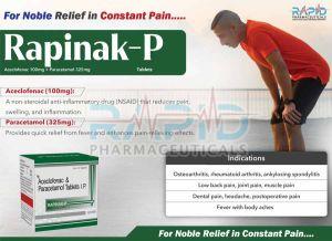Rapinak P Aceclofenac Paracetamol Tablet