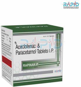 Rapinak P Aceclofenac Paracetamol Tablet