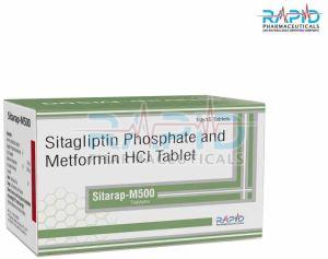 Sitarap M 500mg Sitagliptin Phosphate Monohydrate Metformin Hydrochloride Tablet