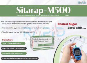 Sitarap M 500mg Sitagliptin Phosphate Monohydrate Metformin Hydrochloride Tablet