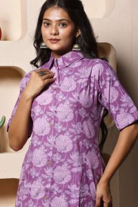 Lavendula Petal Midi Western Dress