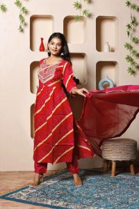Gulnaar Bandhej Suit Set