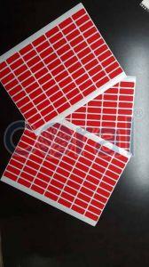 1x0.75 Inch Coral Red Label Sticket Sheet