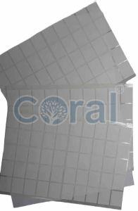 1x0.75 Inch Coral White Label Sticker Sheet