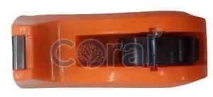 Coral Orange Plastic Tape Dispenser