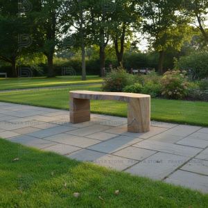 4 Legs Solid Stone Garden Bench
