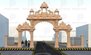 Hand Carved Stone Gates