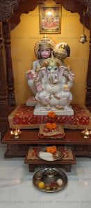Lord Ganesha Murti with Hanuman