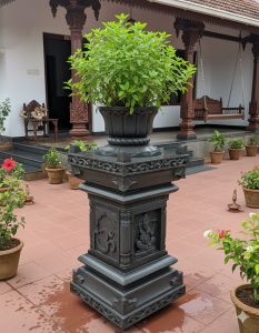 Off White Traditional Sandstone Heritage Style Tulsi Pots