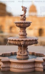 Round Shaped Sandstone Fountain