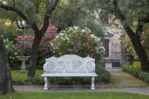 Single Piece Carved Bench