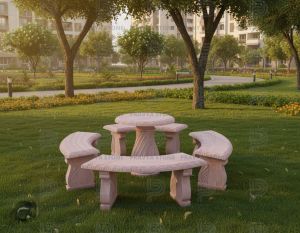 Stone Garden Bench Set