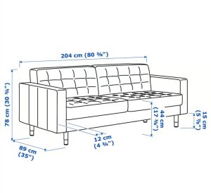 Landskrona 3 Seater Sofa