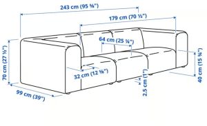 Jack Fabric 3 Seater Sofa