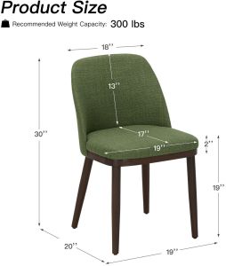 Moss Green Wooden Dining Chair