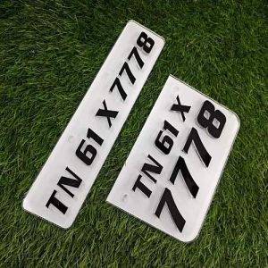 Acrylic Laser Cut Bike Number Plate