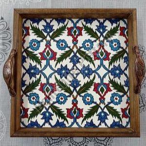 Printed Wooden Square Serving Tray