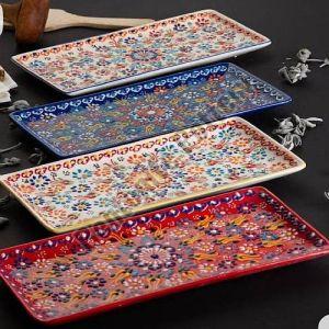 Rectangular Ceramic Snack Platter