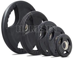 Black Cast Iron Rubber Coated Weight Plates