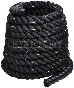 Black Nylon Gym Battle Rope