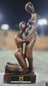 The Third Heartbeat Wooden Statue for Home Decor