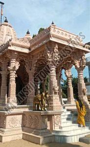 Pink Sandstone Sacred Prayer Mandir
