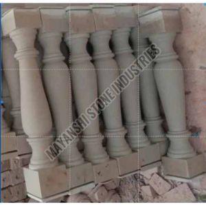 Natural Finish Stone Railing Pillar