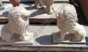 Pink Sandstone Tiger Statue