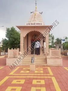 Pink Sandstone Antique Finish Mandir