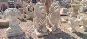 Pink Sandstone Tiger Statue