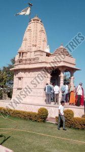Pink Sandstone Handcrafted Devotional Mandir